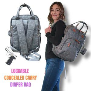 Concealed Carry Lockable Diaper Bag
